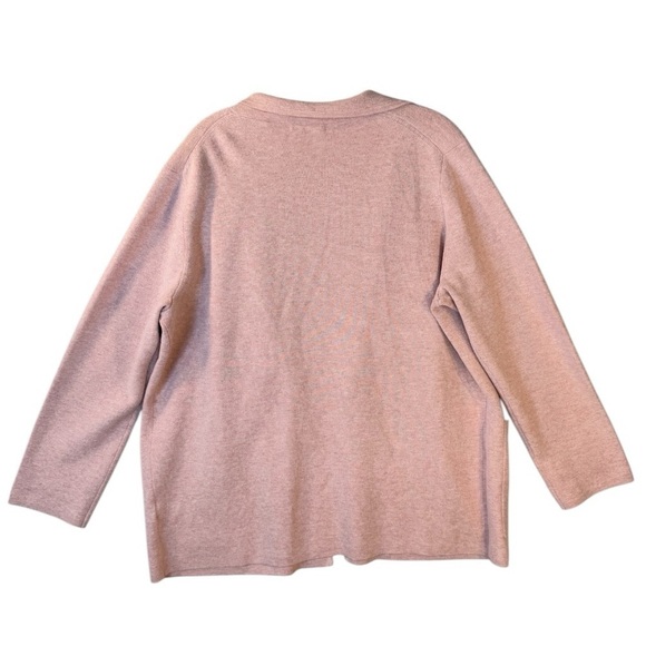 J Crew Open Wool Blend Pink Cardigan Womens Size Medium - Picture 3 of 7